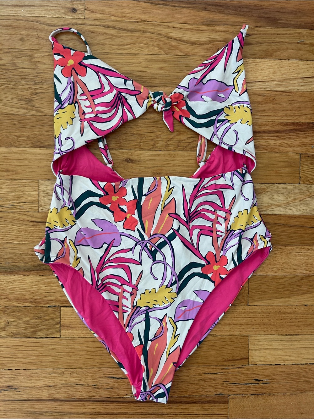 Marine Layer Havana Tie Front One Piece